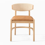 Organic Texture Dining Chair with Natural Finish


