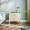 Aurora Cream Side Table with Sleek Gold Legs