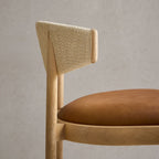 Organic Texture Dining Chair with Natural Finish

