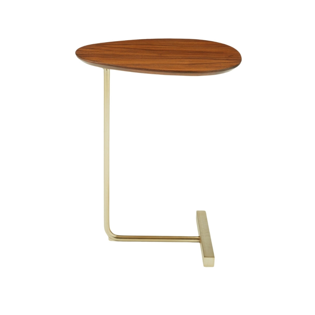 Walnut Curve Luxe Side Table