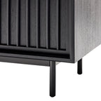 Modern Charcoal Slatted TV Unit