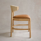 Organic Texture Dining Chair with Natural Finish


