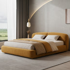 Marigold Luxe Upholstered Bed with Gentle Curve Headboard