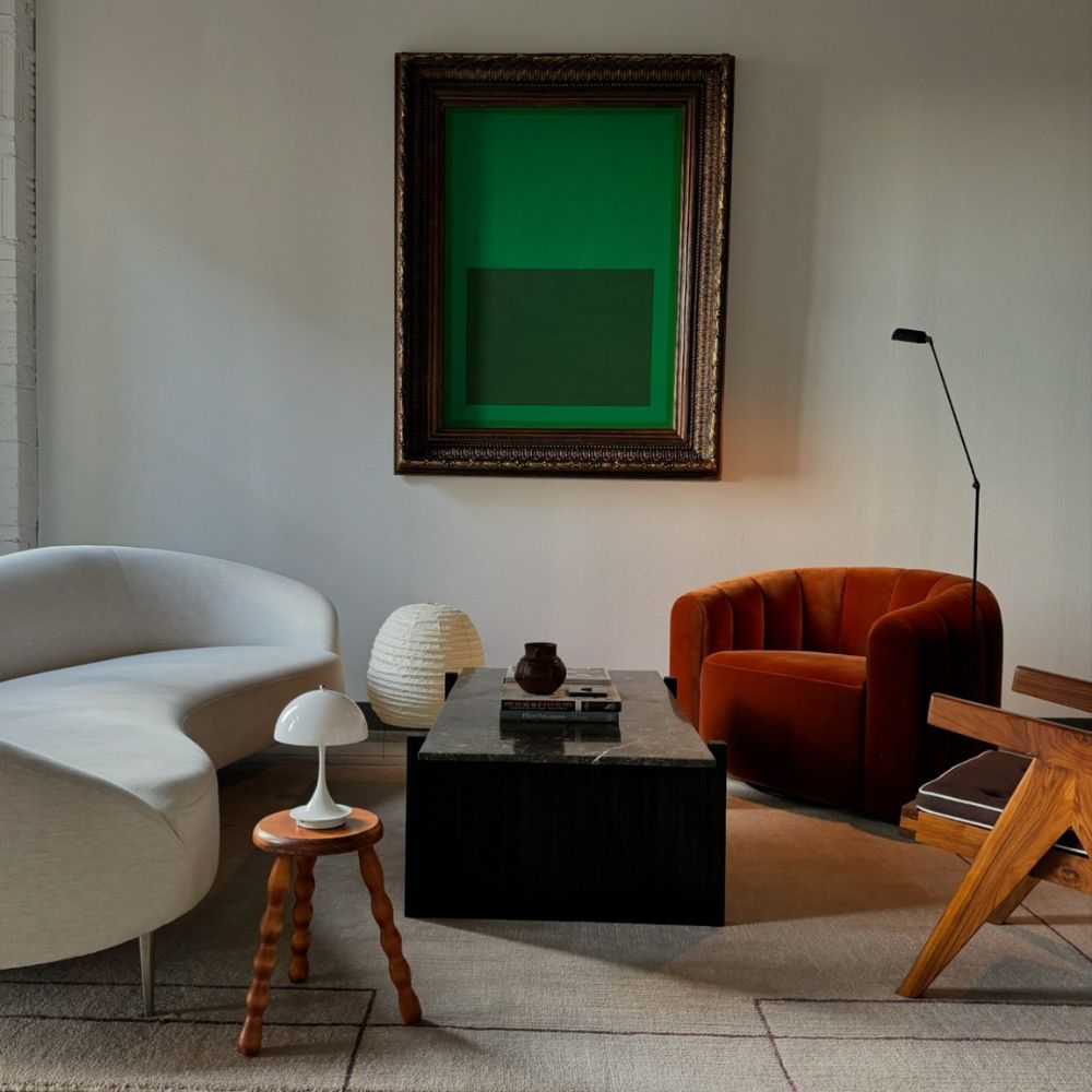 Modern Olive Green Barrel Accent Chair
