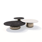 Modern Trio Coffee Table Set with Circular Base