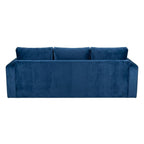 Blue Velvet Convertible Sofa Cum Bed