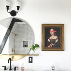 Orbit Round Mirror with Shelf