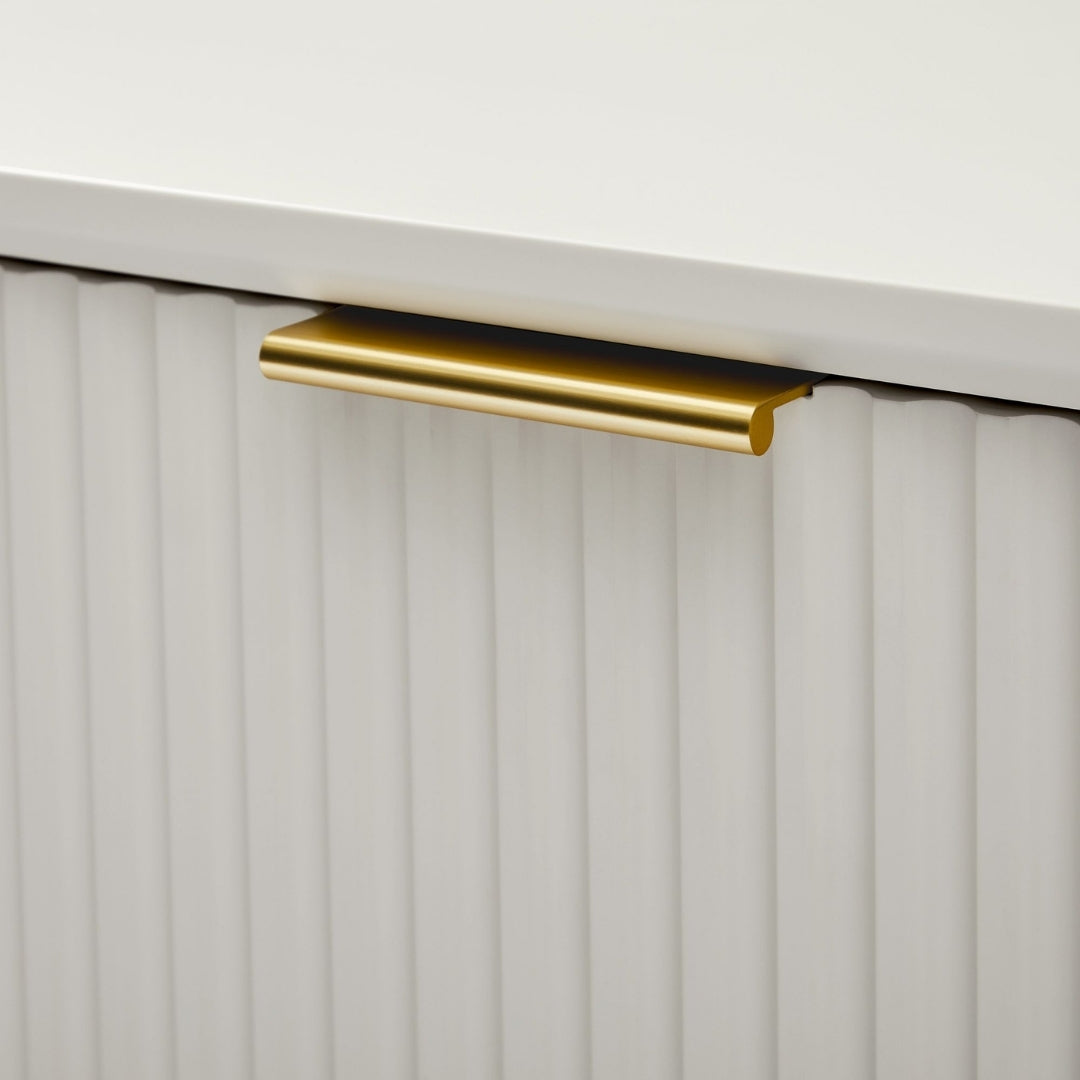 Modern Minimalist Striped Panel TV Unit