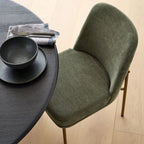 Elegant Sage Green Upholstered Dining Chair