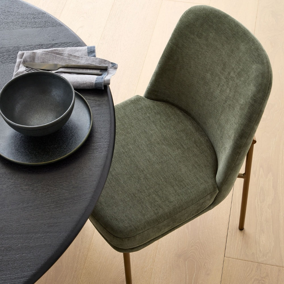 Elegant Sage Green Upholstered Dining Chair