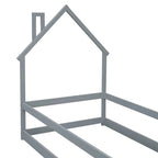 Wooden House Bed for Kids with Protective Rails

