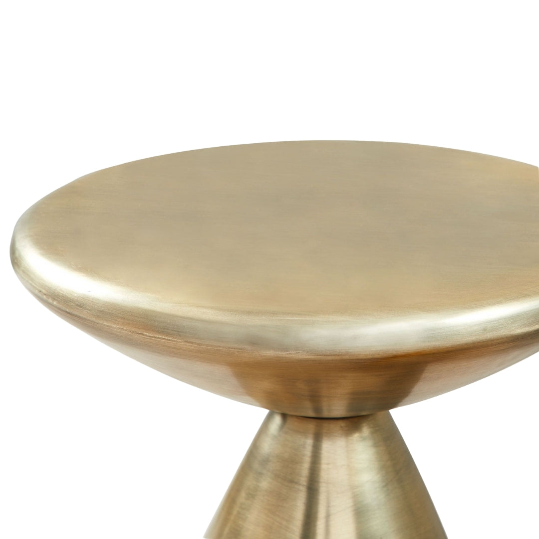 Luxe Brass Cone Side Table