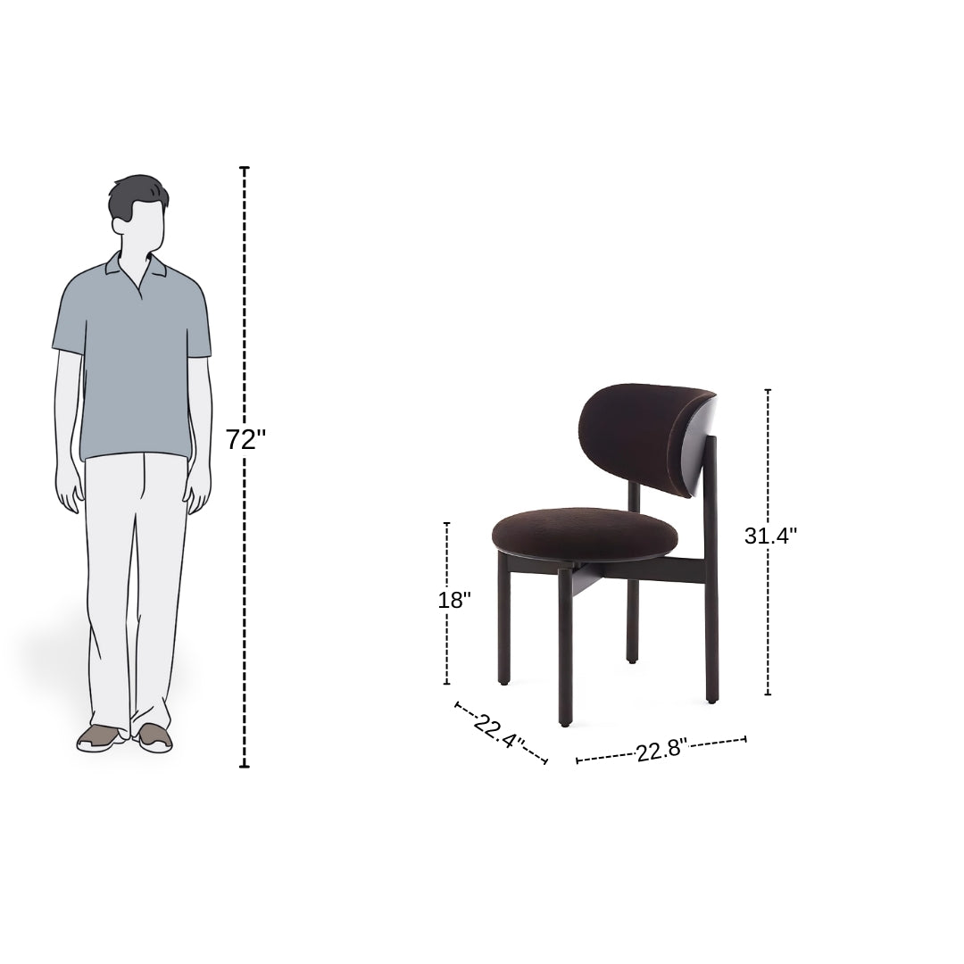 Modern Plushed Luxe Dining Chair 