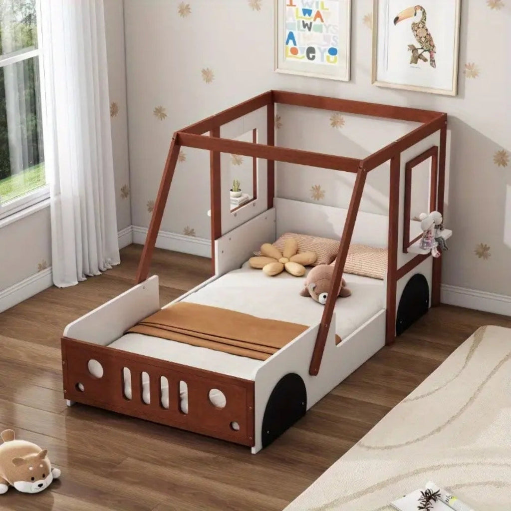 Kids Unique Car Bed with Wheels