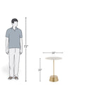 White Marble Top Pedestal Side Table