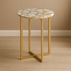 Radiant Stone Round Side Table