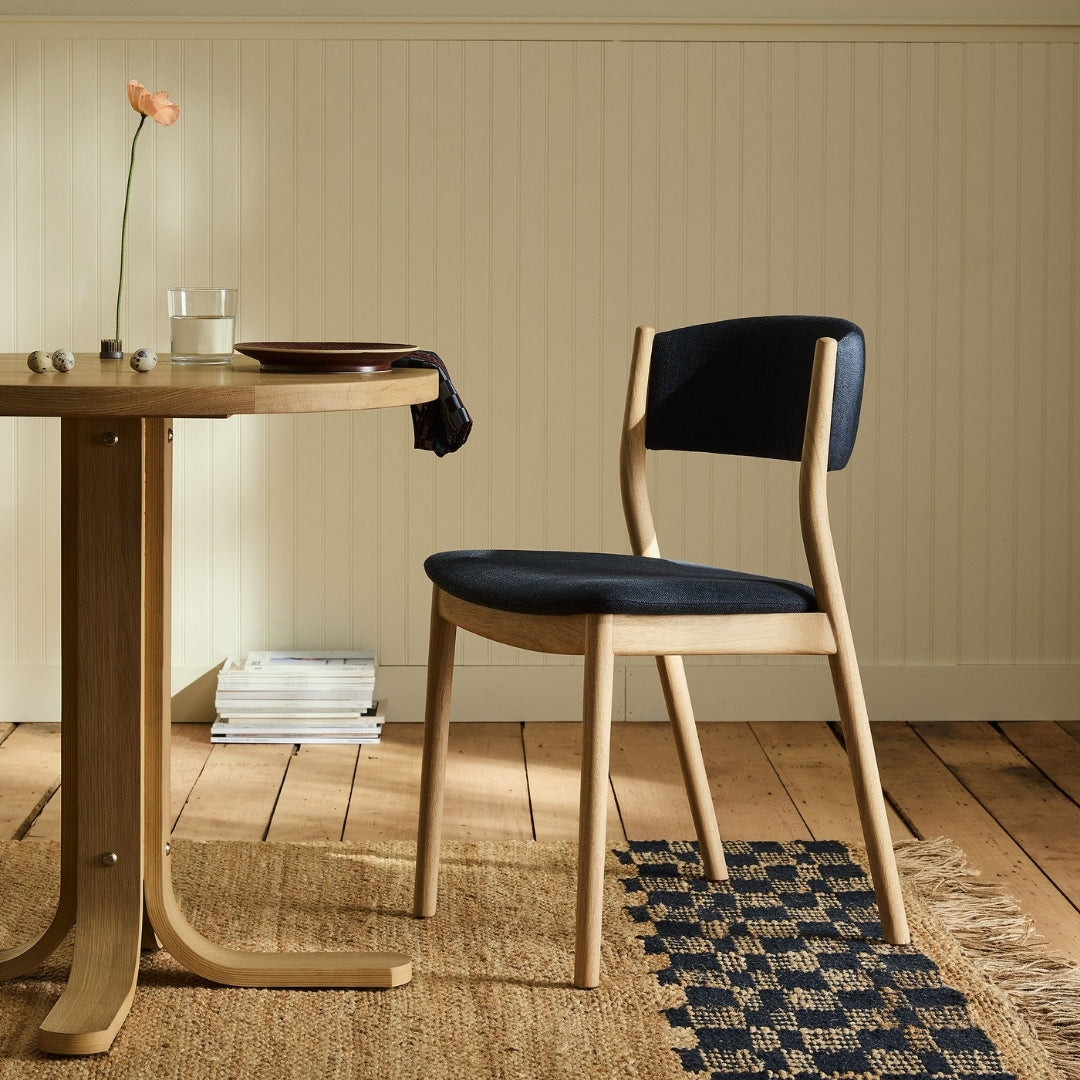 Buy Sleek Natural Frame Wooden Dining Chair Online | Spaceven