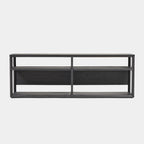 Black Oak Minimalist Open-Shelf TV Unit