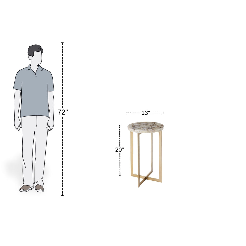 Radiant Stone Round Side Table