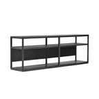Black Oak Minimalist Open-Shelf TV Unit