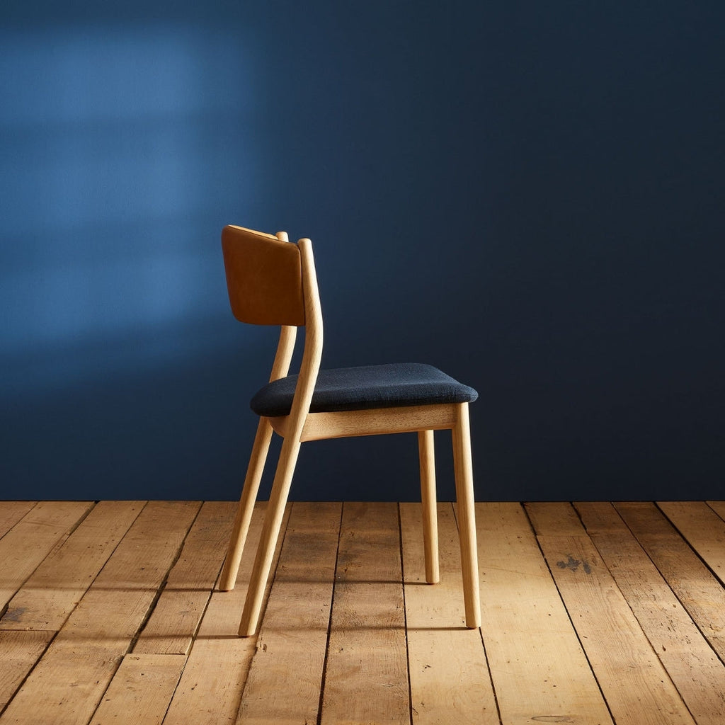 Sleek Natural Frame Wooden Dining Chair