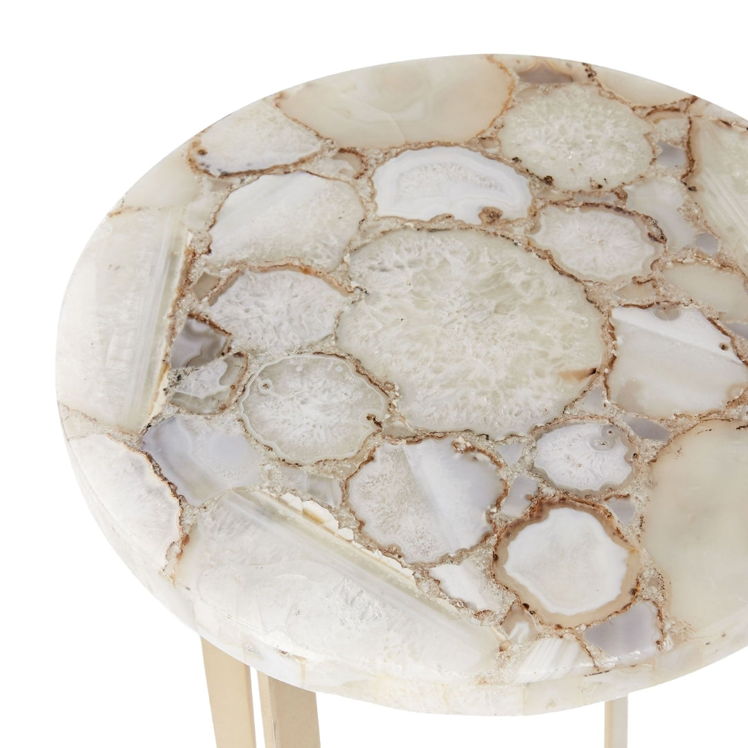 Radiant Stone Round Side Table