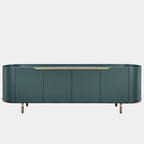 Olive Green TV Unit With Rounded Edges