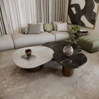 Modern Trio Coffee Table Set with Circular Base