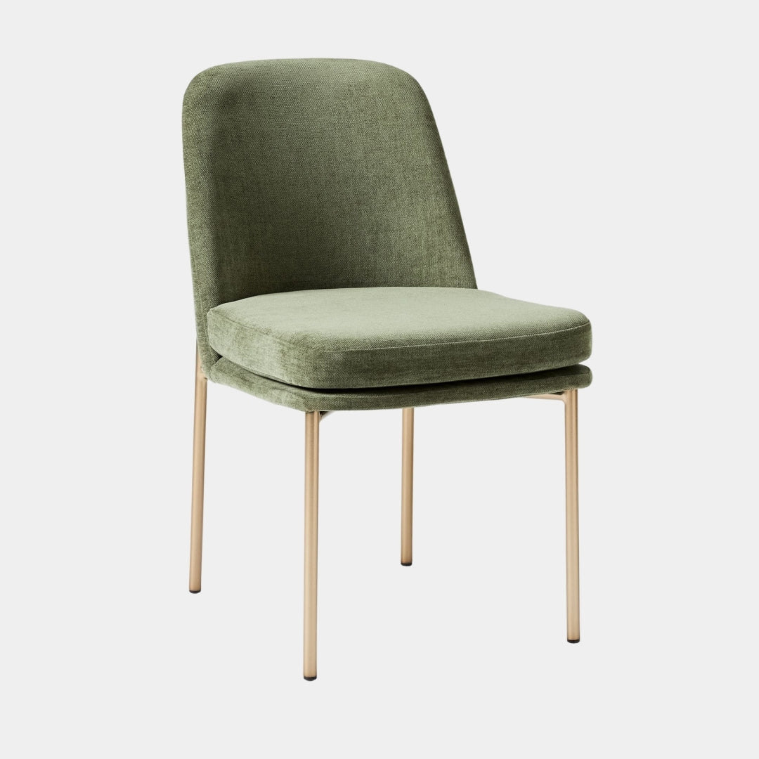 Elegant Sage Green Upholstered Dining Chair