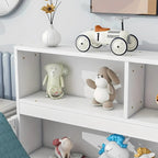 Full Size Floor Bed With Multipurpose Shelves