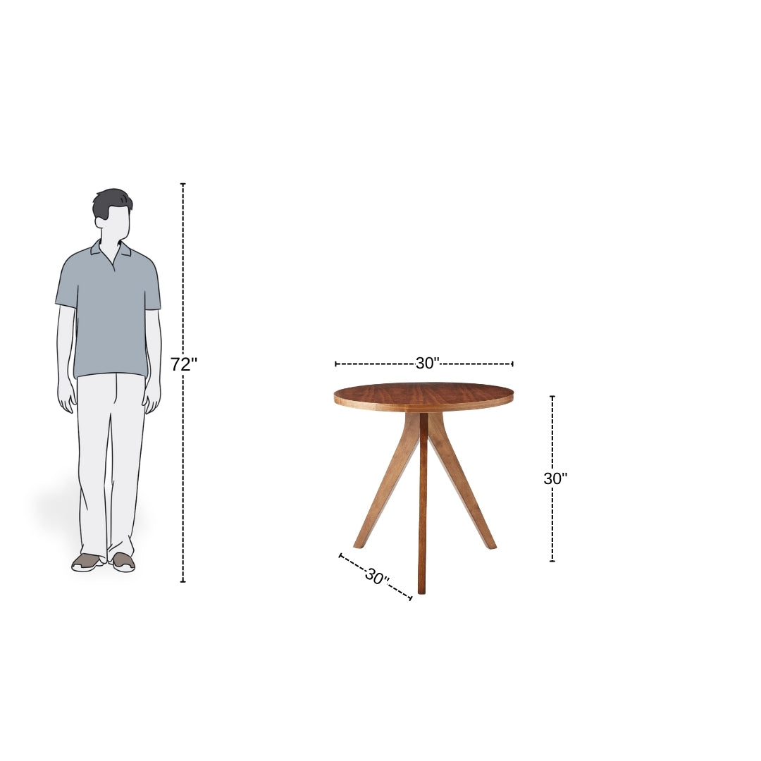 Mid-Century Charm Tripod Base Cafe Table