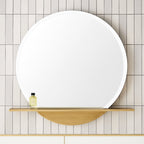 Orbit Round Mirror with Shelf