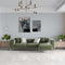 4 Seater L-Shaped Olive Green Sofa
