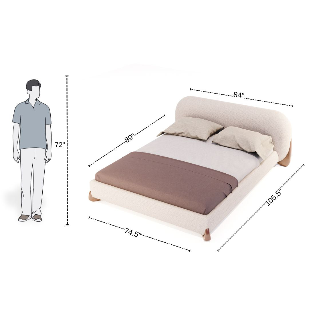 Upholstered king size bed online