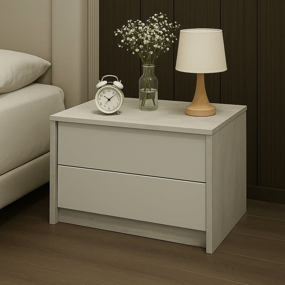 Minimalist Loft Grey Nightstand