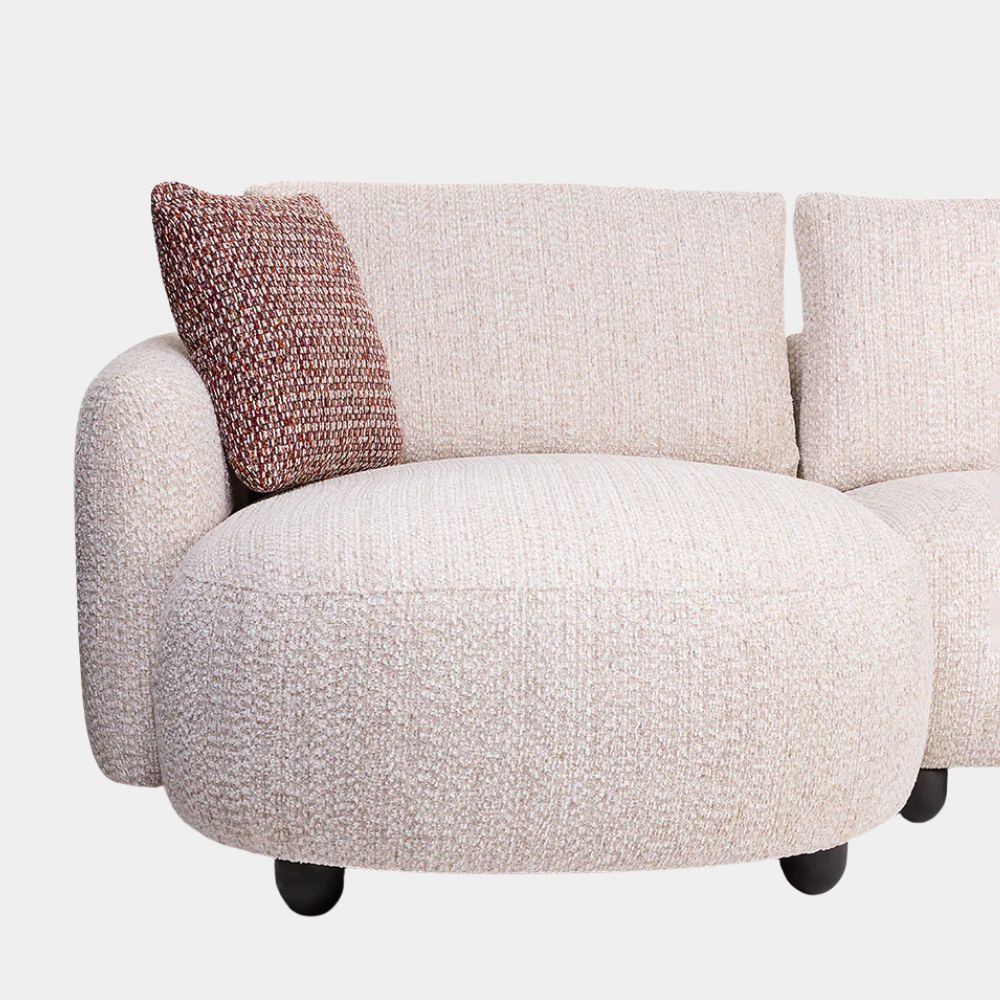 3 Seater Modern Curved Lounge Sofa