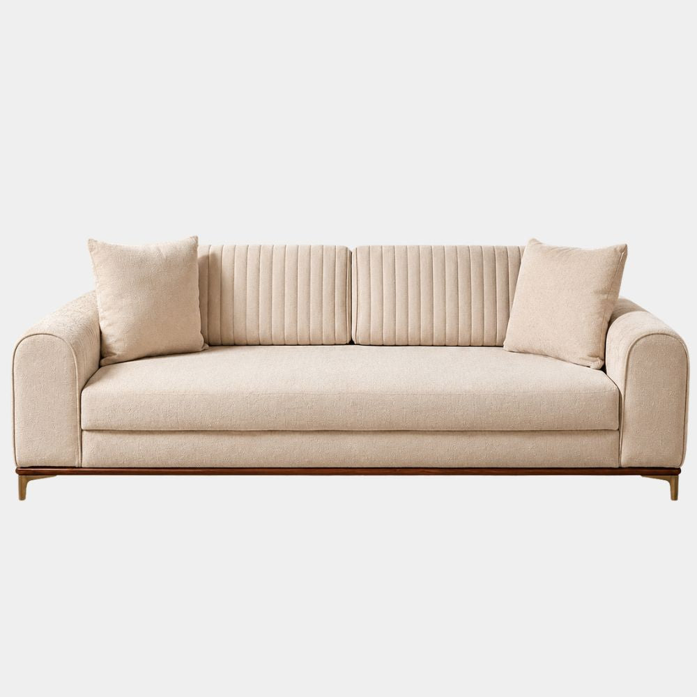 3 Seater Contemporary Linear Back Lounge Sofa