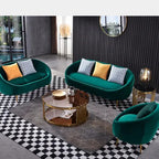 3 Seater Emerald Luxe Curved Sofa