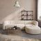 Modern Curved 3 Seater L-Shape Sectional Sofa