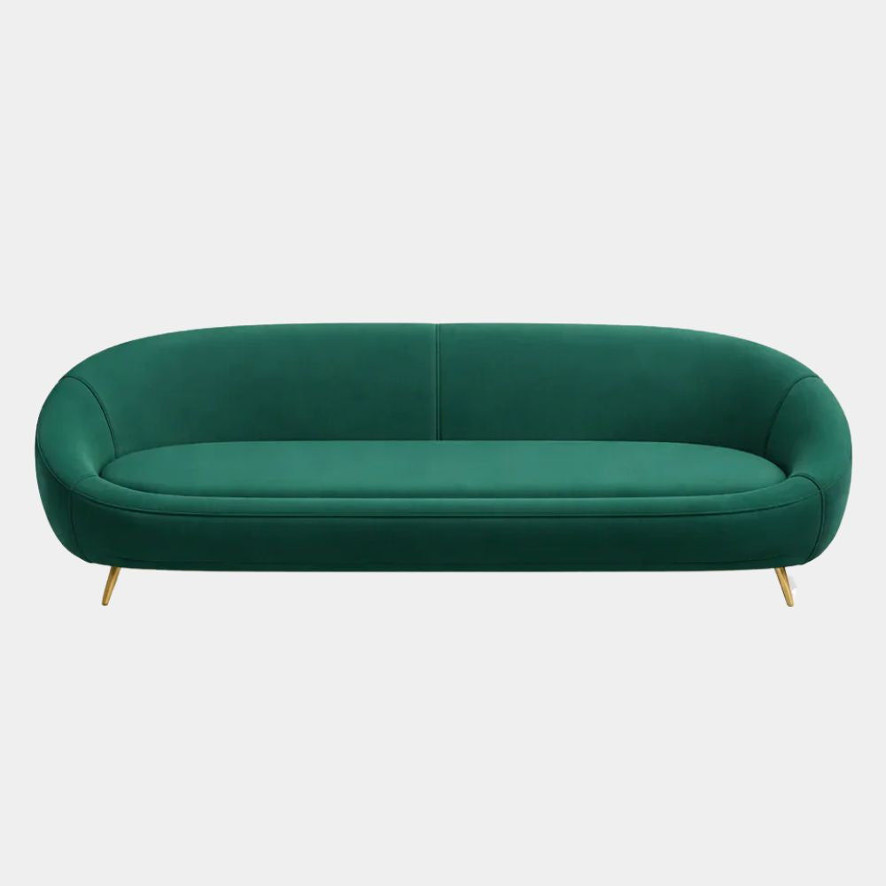 3 Seater Emerald Luxe Curved Sofa