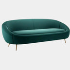 3 Seater Emerald Luxe Curved Sofa