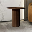 Minimalist Fluted Pillar-Inspired Side Table