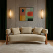 3 Seater HollowBack Mid-Century Curved Sofa