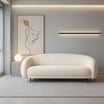 4 Seater Beige Contemporary Curve Lounge Sofa
