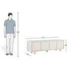 Stylish White Wooden TV Unit