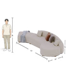 4 Seater Modern Beige Sofa