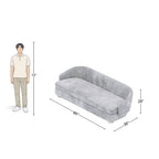 4 Seater Modern Silver Sofa