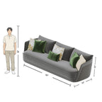 3 Seater Modern Black Sofa With Luxury Feel