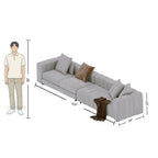 4 Seater Ultra Modern Warm Grey Sofa