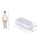 3 Seater Minimalist Snow White Sofa for Lounge